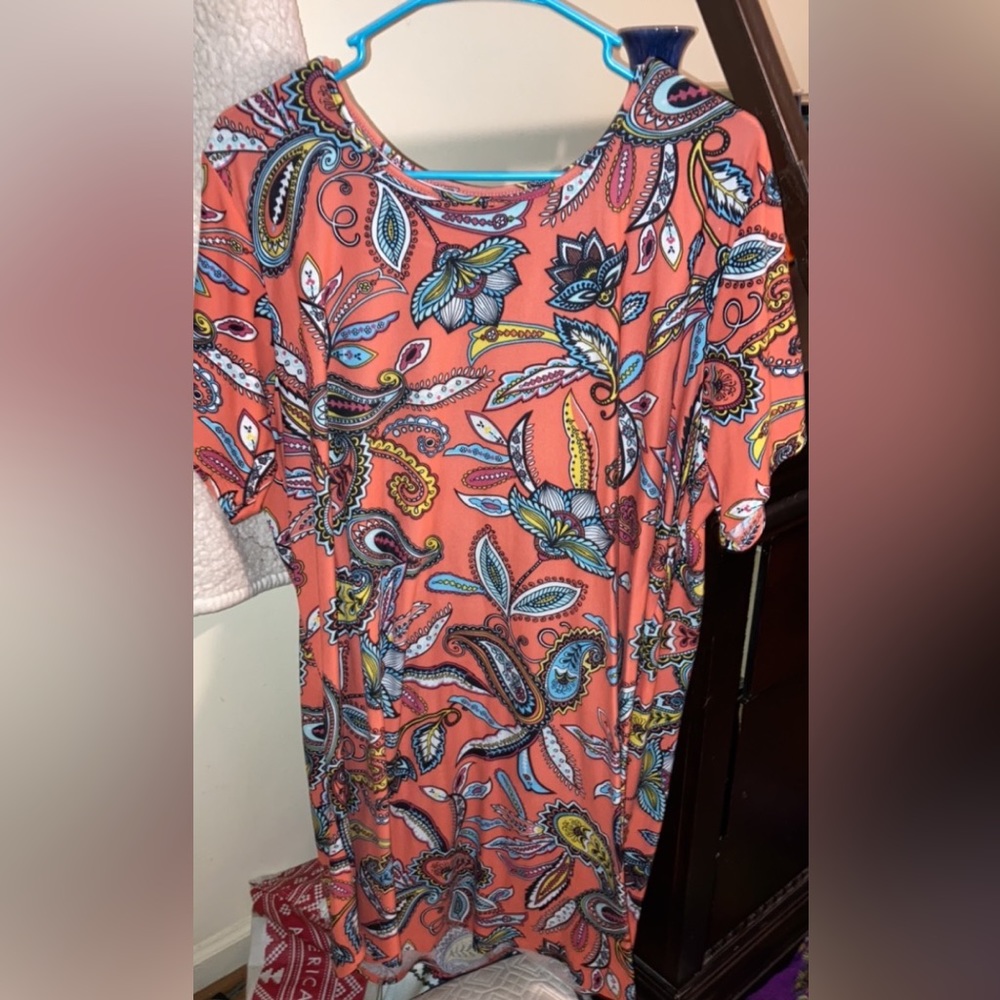 Bright orange tunic